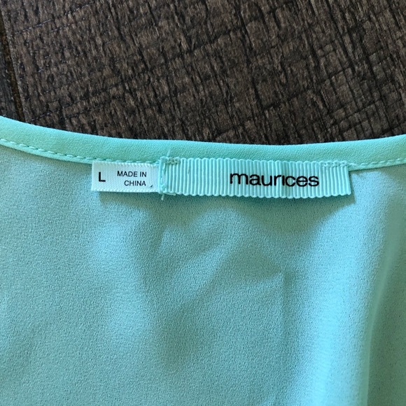 Maurices sea foam green blouse size L - Picture 3 of 8